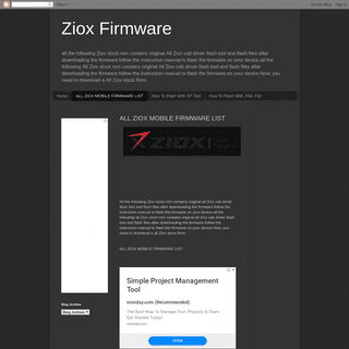 Ziox Firmware: ALL ZIOX MOBILE FIRMWARE LIST