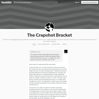 The Crapshot Bracket