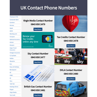 A complete backup of contactphonenumbers.co.uk