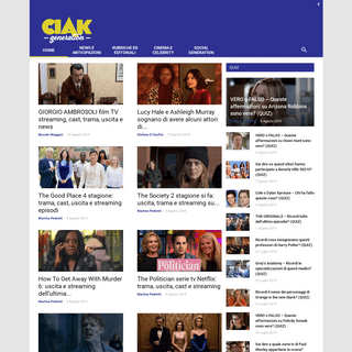 CIAK GENERATION, anticipazioni serie tv e fiction, news e streaming