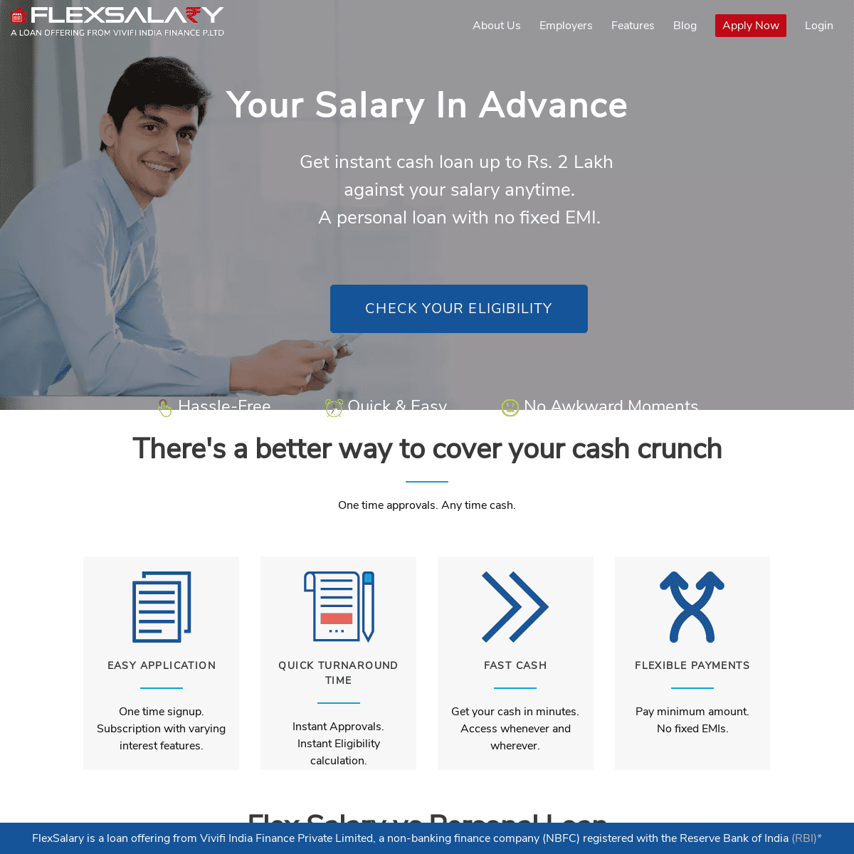 Instant Cash Loans, Personal Loans, Salary Advance, Line Of Credit Loans India- flexsalary.com