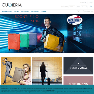 Cuoieria Shop on-line Valigie e Trolley, Borse, Scarpe,  Abbigliamento e Accessori