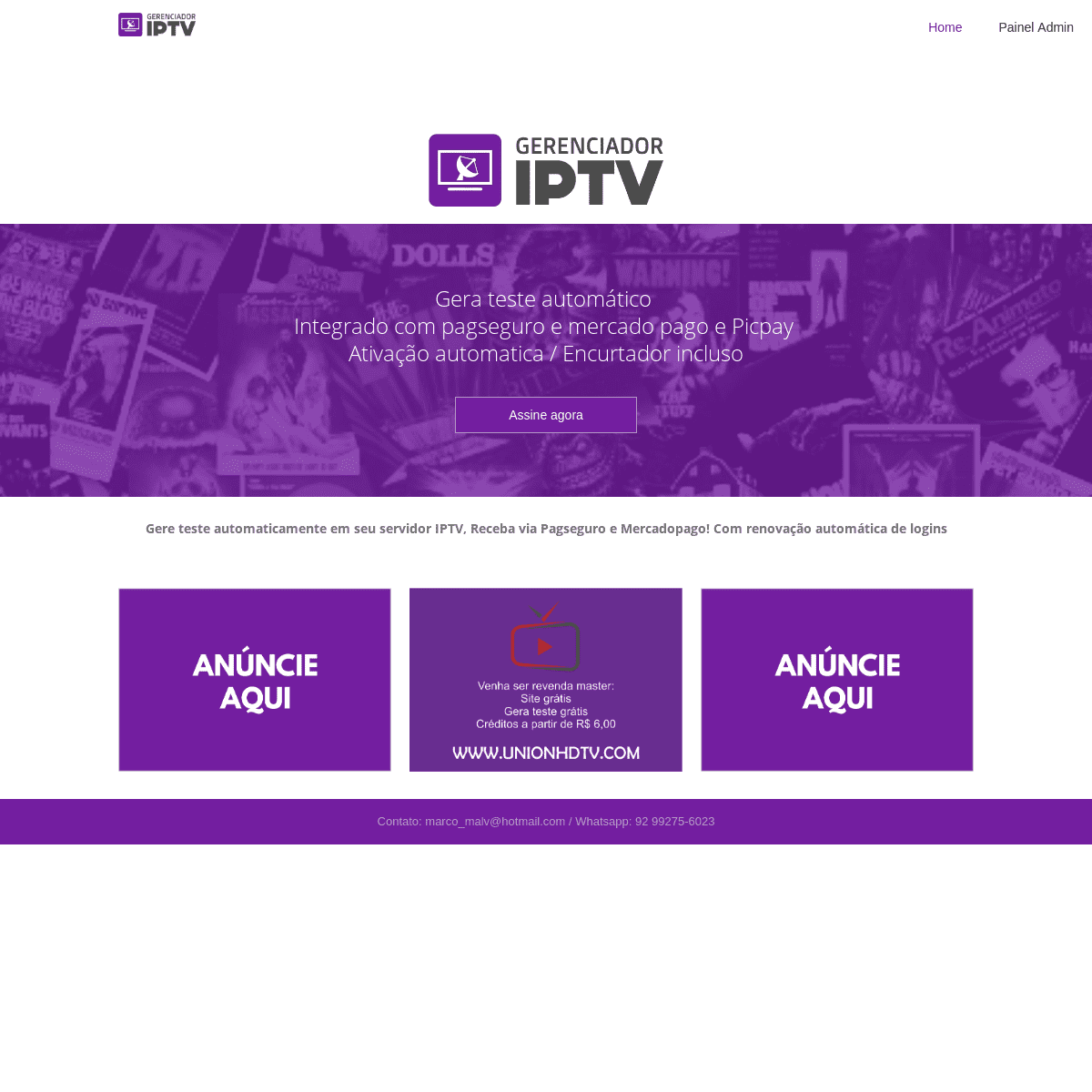 Gerenciador - IPTV 