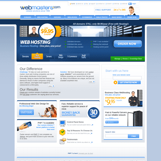 Webmasters.com | Cheap Domains, Web Hosting, Servers & Website Design