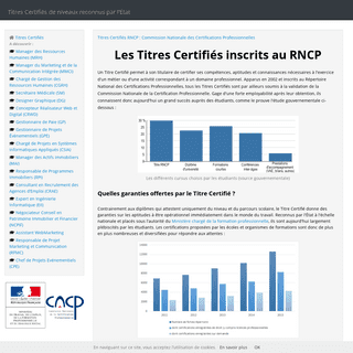 Titres Certifiés enregistrés au RNCP - CNC 