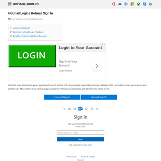 Hotmail Login | Hotmail Sign In