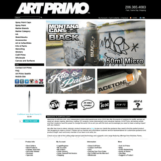 Art Primo- Order Graffiti Supplies spray paint caps, markers, belton molotow, on the run otr, tips-large selection of graffiti p
