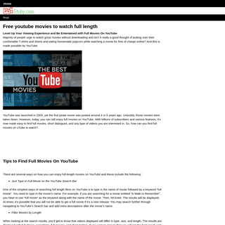 Free youtube movies to watch full length online without downloading uTube films