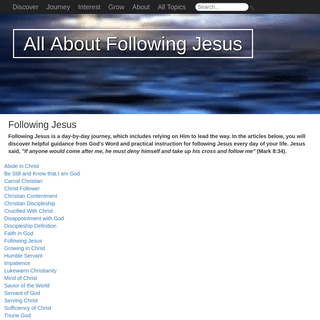 Following Jesus - AllAboutFollowingJesus.org