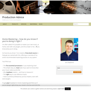 A complete backup of productionadvice.co.uk