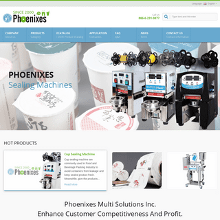PHOENIXES - Professional Cup Sealing Machines & Tray Sealing Machine & Sealing Films Supplier. | PHOENIXES MULTI SOLUTIO