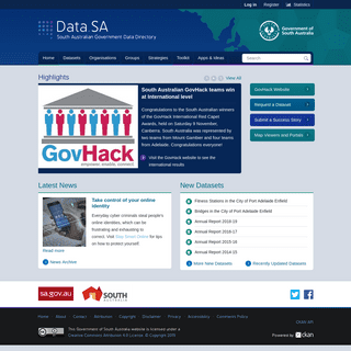 A complete backup of data.sa.gov.au