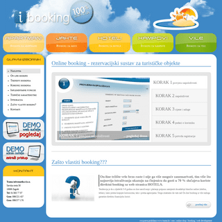 iBooking - Online booking - rezervacijski sustav za turističke objekte