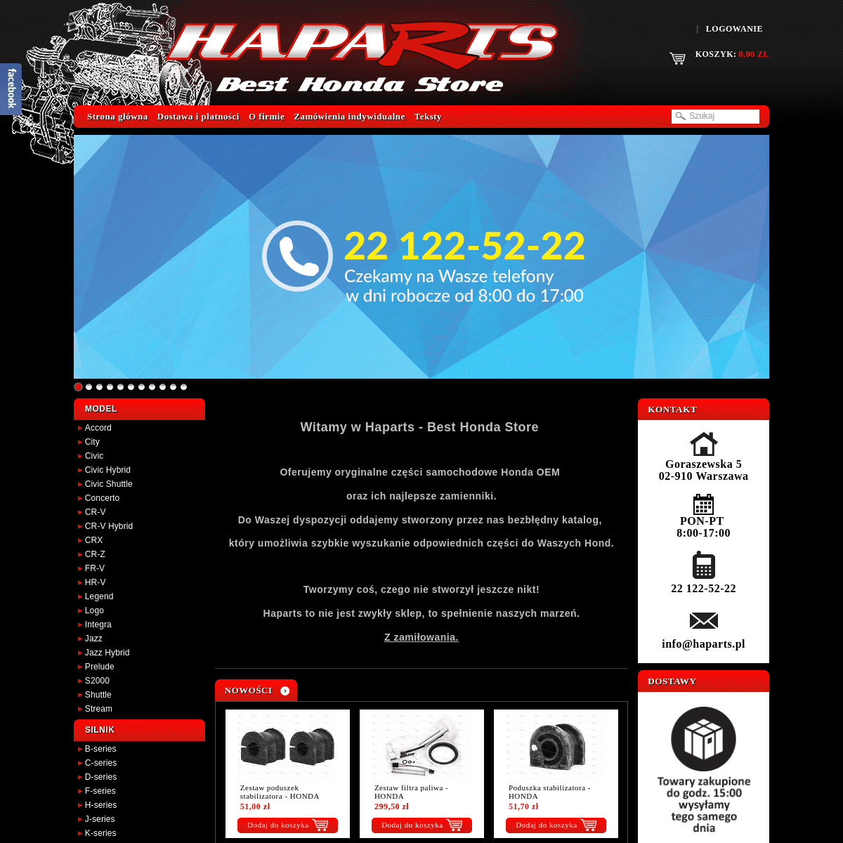 Honda, Honda części, części Honda, części do Hondy - sklep internetowy Haparts 