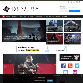 DestinyGame.CZ - Magazín komunita pro CZ/SK hráče Destiny