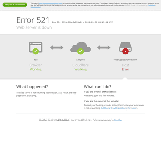 robertagoodarchives.com | 521: Web server is down