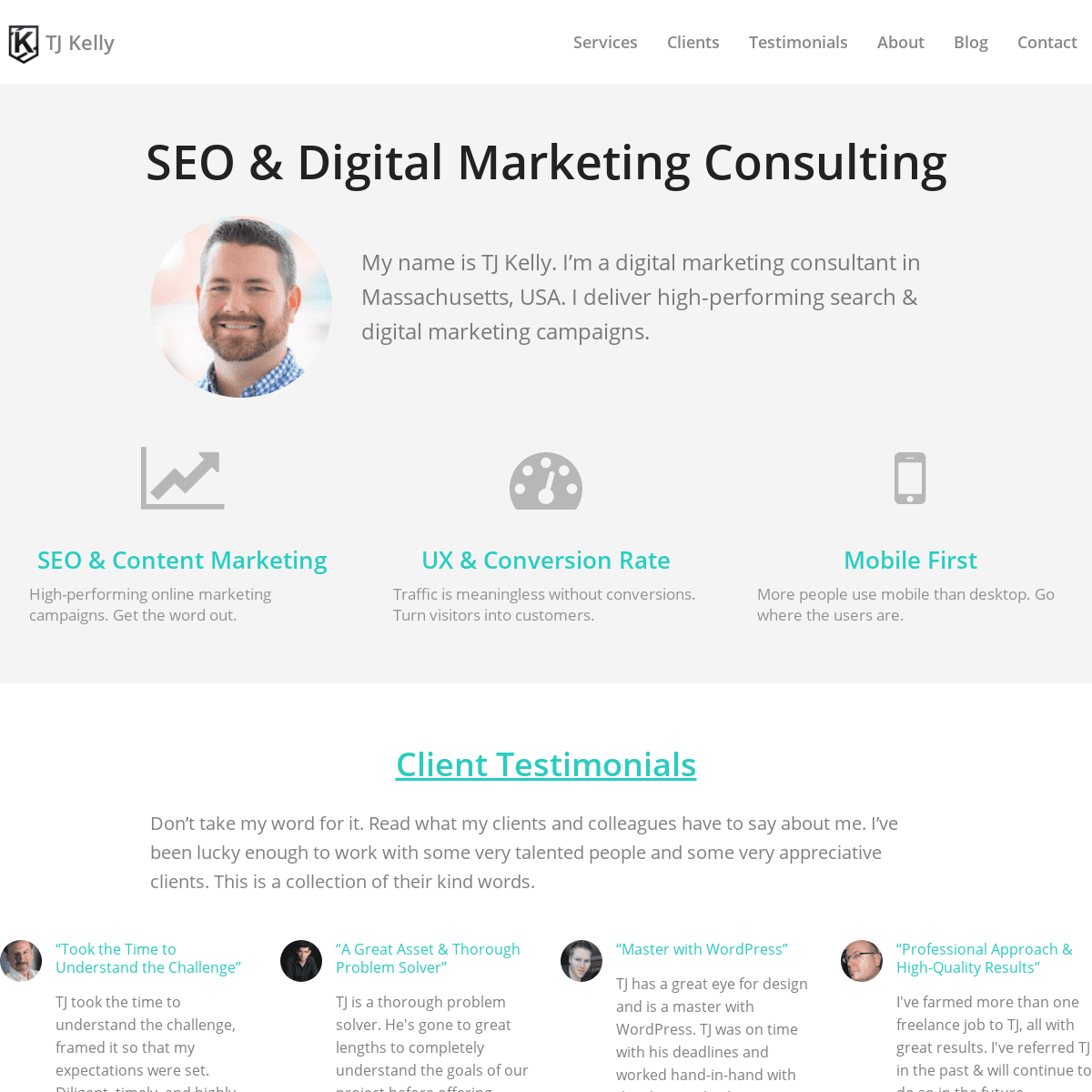 TJ Kelly - SEO & Online Marketing Consulting - North Andover, MA
