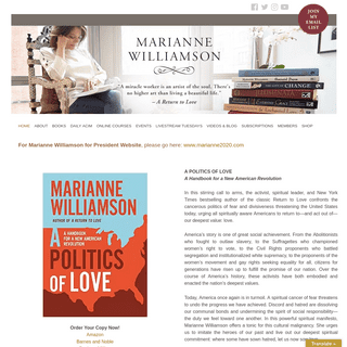 Welcome - Marianne Williamson