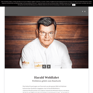 Harald Wohlfahrt - offizielle Website des Sternekochs