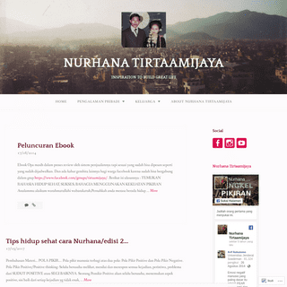 NURHANA TIRTAAMIJAYA – INSPIRATION TO BUILD GREAT LIFE