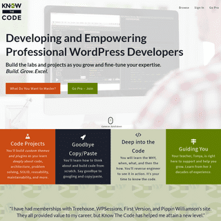 Know the Code - Developing and Empowering Professional WordPress Developers | Know the Code