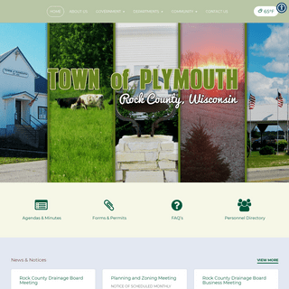 Town of Plymouth, Rock County, Wisconsin – Official Website of the Town of Plymouth