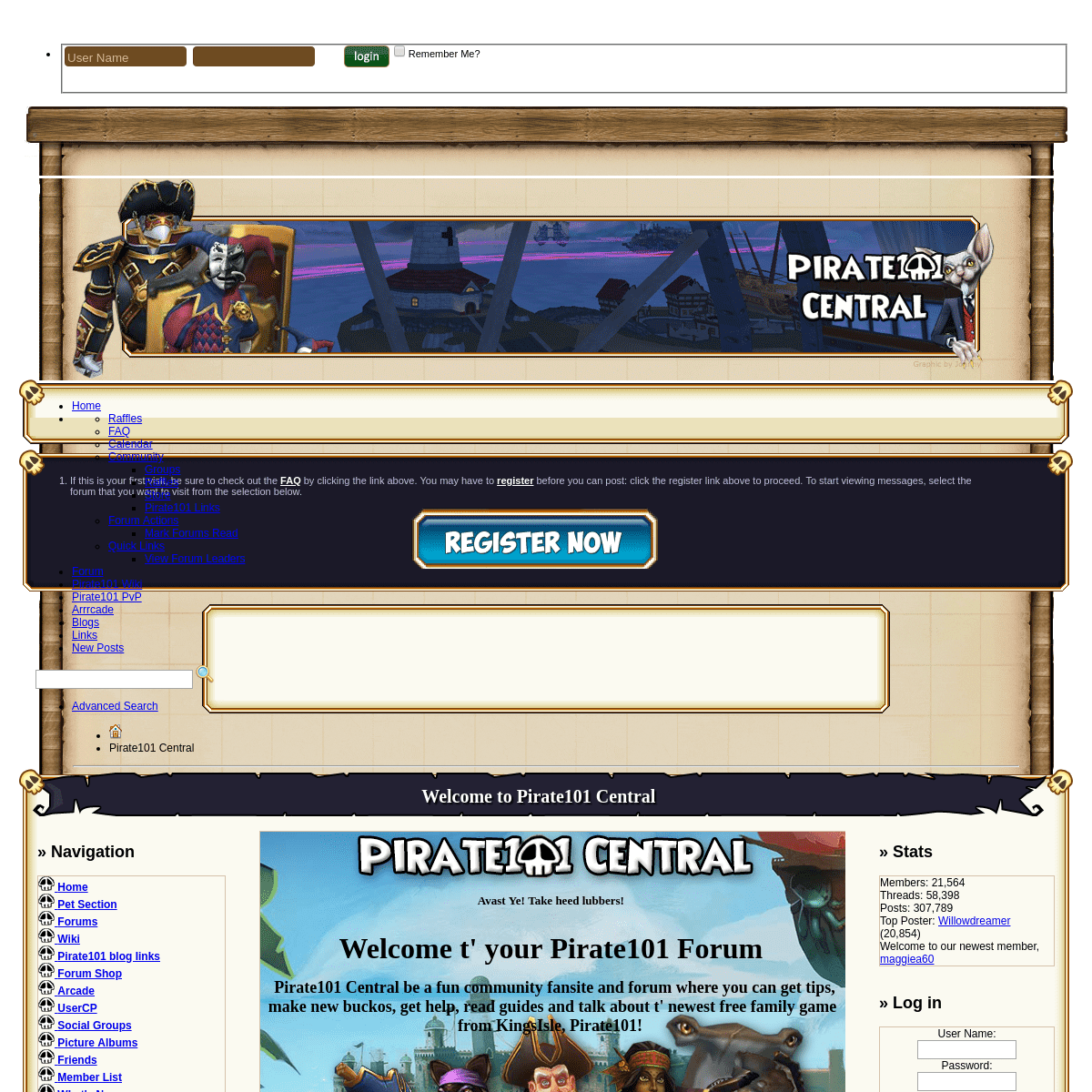 A complete backup of pirate101central.com