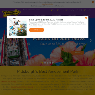 Pittsburgh's Best Amusement Park for Kids & Families | Kennywood Amusement Park