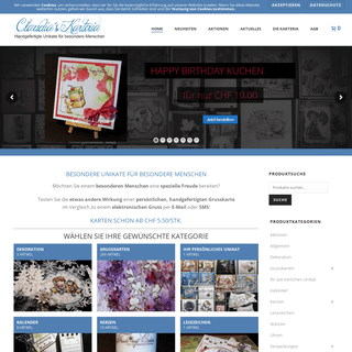Ihr Onlineshop für Grusskarten und mehr | Claudia's Karteria