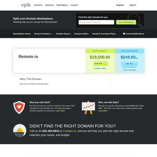 Remote.io domain name is for sale | Epik.com