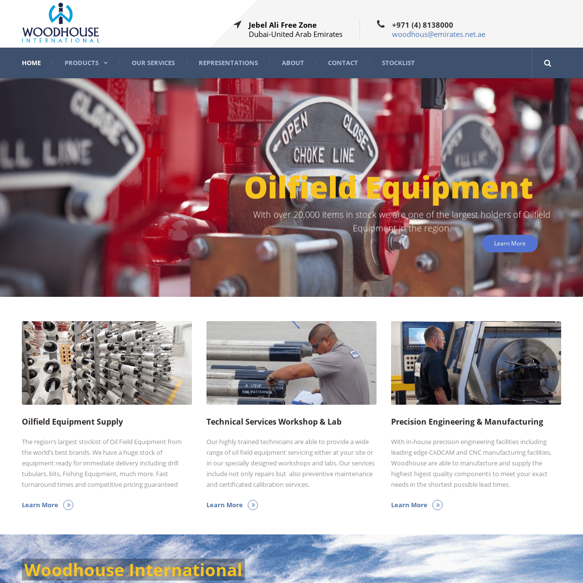 Woodhouse International – Your ONE reliable source for all Oilfield Equipment and Supplies