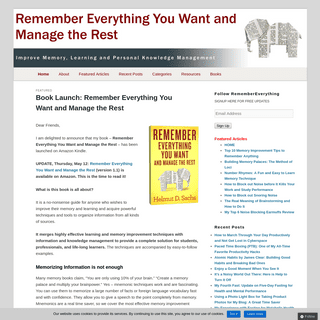 RememberEverything • Improve Memory, Learning and Personal Knowledge Management