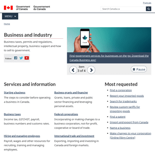 A complete backup of canadabusiness.ca