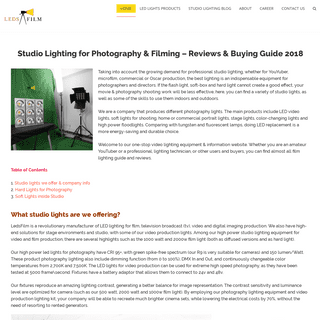 Studio Lighting for Photography & Filming â€“ Buyer Guide 2018 â€“ LedsFilm