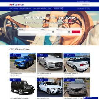 Car Hire, Car Rental Company Australia | DriveMyCar
