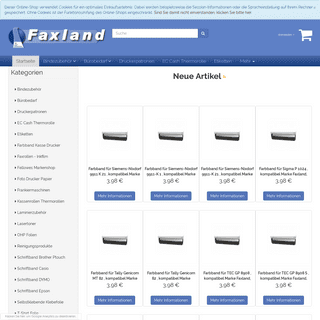 Faxland.de | Günstige Druckerpatronen, Lasertoner und Faxrollen online kaufen