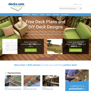 Free Deck Plans & DIY Deck Designs | Decks.com