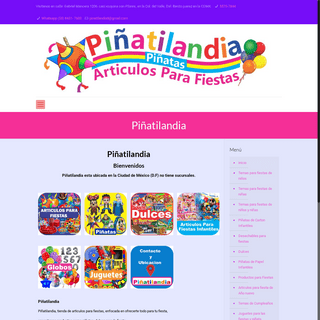 Piñatilandia | Articulos Para Fiestas | Piñatas | Globos | Dulces