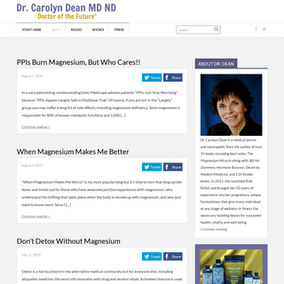 Dr. Carolyn Dean MD ND – The Doctor of the Future