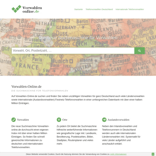 ▷ Vorwahlen-Online.de – Suchmaschine für Vorwahlen