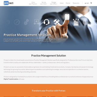 Cloud Based Practice Management Software for Tax Professional and Chartered Accountant | Protact