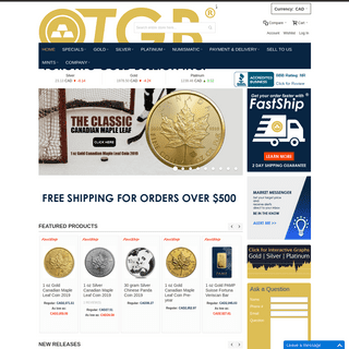 Toronto Gold Bullion | Buy Gold, Silver Coins & Bars