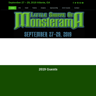 September 27 – 29, 2019 Atlanta, GA – Atlanta's Best Horror and SF Con!