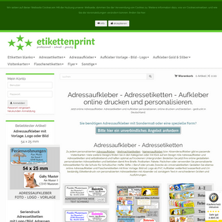 Adressaufkleber online personalisieren & bestellen | Etikettenprint