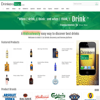 Liquor, Alcohol, Drinks - Reviews, Details - Discover the Best Drinks in India - DrinkersStop.com
