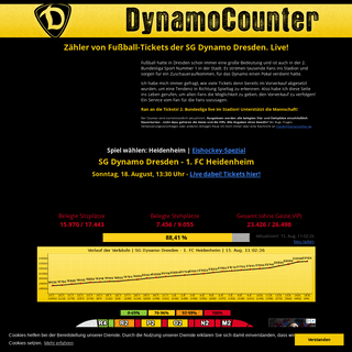 Dynamo Dresden Fußball Ticket Zähler: DynamoCounter