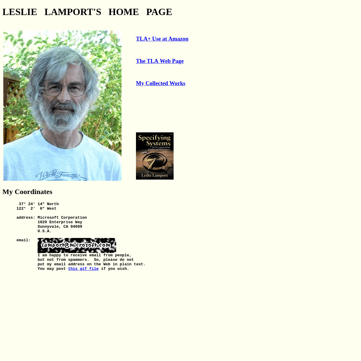 Leslie Lamport's Home Page 