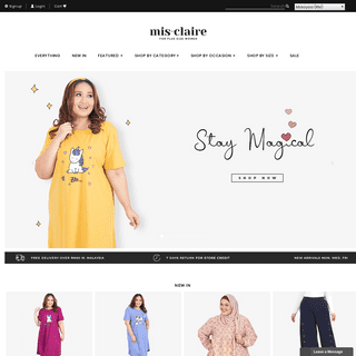 Mis Claire - Top Plus Size Online Store Malaysia & Singapore XL - 7XL - Plus Size Malaysia Online Boutique - Plus Size Online St