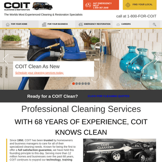 COIT: Carpet Cleaning, Upholstery Cleaning, and Drapery Cleaners