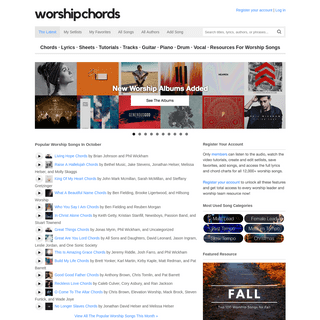WorshipChords · #1 Worship Leader Site · Guitar Chords · Piano Chords